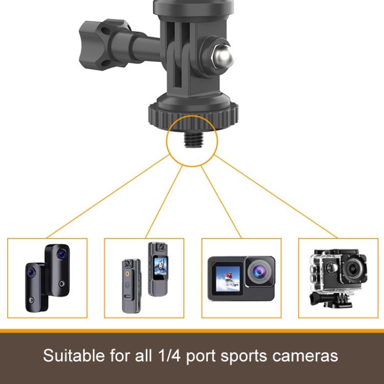 Car Sun Visor Bracket Panoramic Sports Camera Phone Vehicle Mount Base(With Phone Clip) - Universal Car Holders by buy2fix | Online Shopping UK | buy2fix