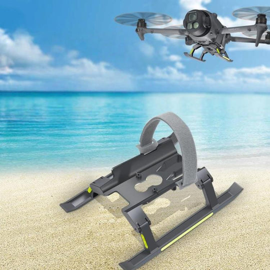 For DJI Mavic 4 Pro Drone YX  Foldable Heightening Landing Gear with Reflective Strips(Gray)