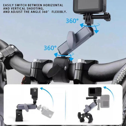 For GoPro / DJI / Insta 360 Action Cameras Cycling Bracket Bike Motorcycle Handlebar Mount, Spec: With 15cm Extension Rod - Bicycle Handlebar Mount by buy2fix | Online Shopping UK | buy2fix