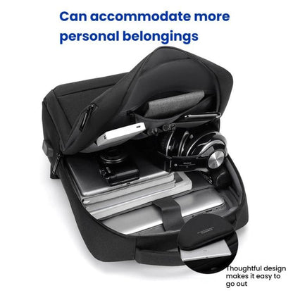 OUMANTU 2106-1 Lightweight Business Laptop Backpack Large Capacity USB Charging Daypack For Work, Travel, Gym(Black) - Backpack by OUMANTU | Online Shopping UK | buy2fix