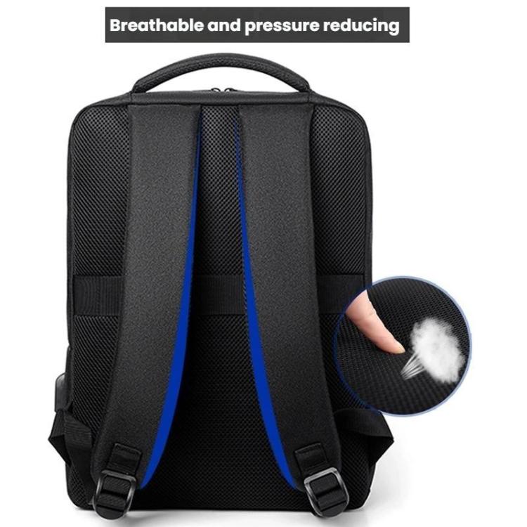 OUMANTU 2106-1 Lightweight Business Laptop Backpack Large Capacity USB Charging Daypack For Work, Travel, Gym(Black) - Backpack by OUMANTU | Online Shopping UK | buy2fix