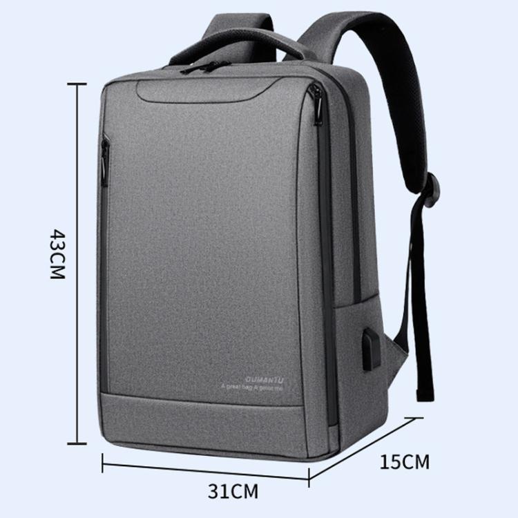OUMANTU 2106-1 Lightweight Business Laptop Backpack Large Capacity USB Charging Daypack For Work, Travel, Gym(Blue) - Backpack by OUMANTU | Online Shopping UK | buy2fix