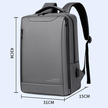 OUMANTU 2106-1 Lightweight Business Laptop Backpack Large Capacity USB Charging Daypack For Work, Travel, Gym(Black) - Backpack by OUMANTU | Online Shopping UK | buy2fix