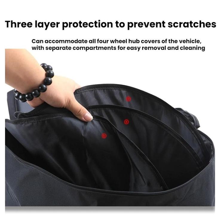 For Tesla Model 3/Y Trunk Storage Hub Cap Organizer(Black) - Stowing Tidying by buy2fix | Online Shopping UK | buy2fix