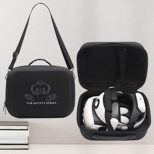 For Meta Quest 3 / 3S BKano Q3-001 VR Headset Console Storage Bag Shoulder Handheld Bag(Black) - VR Accessories by BKano | Online Shopping UK | buy2fix