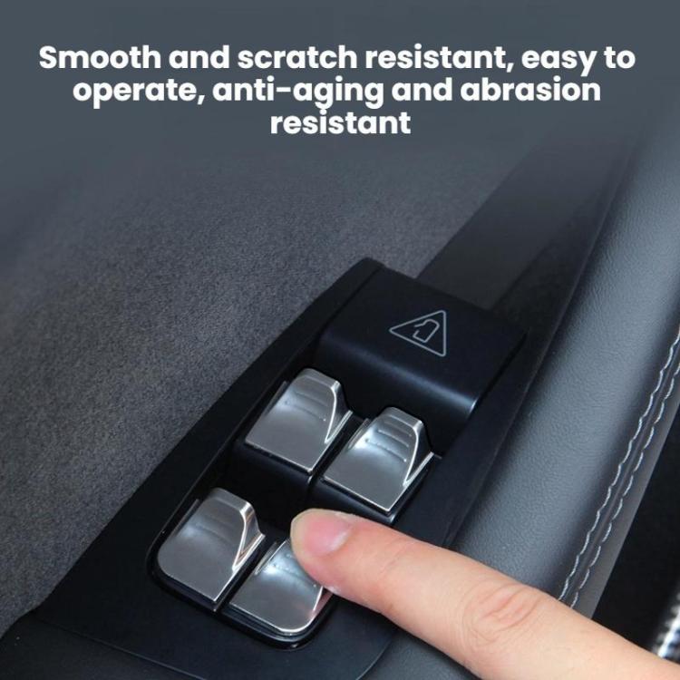 For Tesla Model Y Juniper Window Lift Button Sticker(Silver) - Car Interior Mouldings by buy2fix | Online Shopping UK | buy2fix