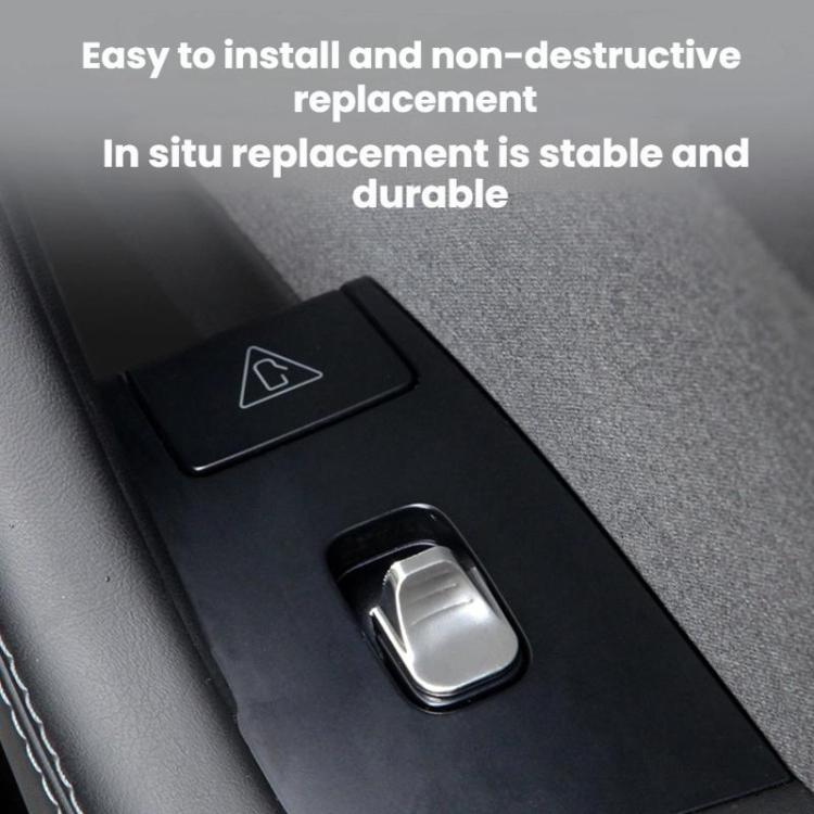 For Tesla Model Y Juniper Window Lift Button Sticker(Silver) - Car Interior Mouldings by buy2fix | Online Shopping UK | buy2fix