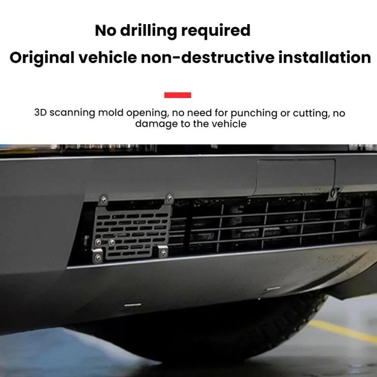 For Tesla Cybertruck Quick-Release Punch-Free US License Plate Frame(Black) - License Plate Covers & Frames by buy2fix | Online Shopping UK | buy2fix
