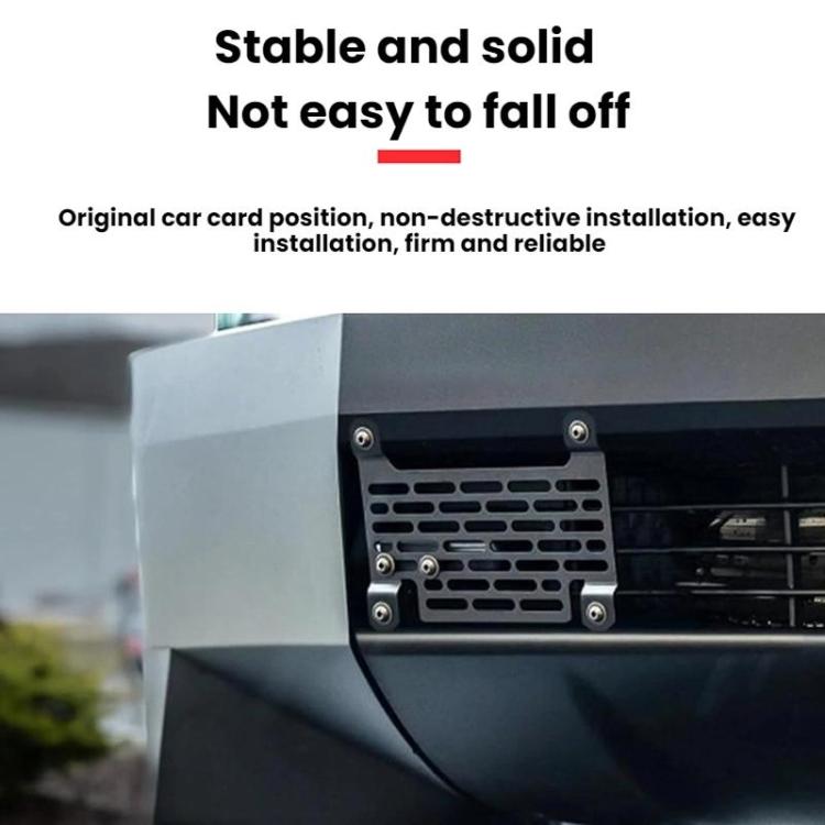 For Tesla Cybertruck Quick-Release Punch-Free US License Plate Frame(Black) - License Plate Covers & Frames by buy2fix | Online Shopping UK | buy2fix