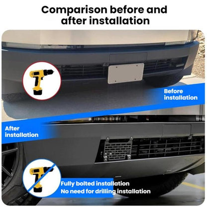 For Tesla Cybertruck Quick-Release Punch-Free US License Plate Frame(Black) - License Plate Covers & Frames by buy2fix | Online Shopping UK | buy2fix