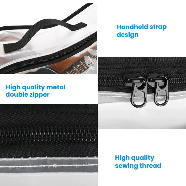 40-41 Inch Electric Guitar Dust Cover Transparent TPU Gig Bag With Dual Zippers Protective Storage Case(101-G003-050002) - Storage Bags by buy2fix | Online Shopping UK | buy2fix
