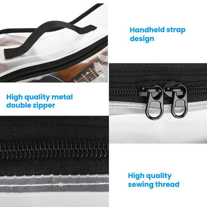 40-41 Inch Electric Guitar Dust Cover Transparent TPU Gig Bag With Dual Zippers Protective Storage Case(101-G003-050002) - Storage Bags by buy2fix | Online Shopping UK | buy2fix