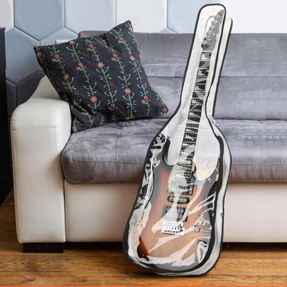39 Inch Electric Guitar Dust Cover TPU Gig Bag with Dual Zippers Protective Storage Case(Transparent) - Storage Bags by buy2fix | Online Shopping UK | buy2fix