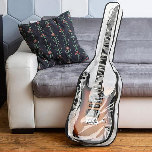 39 Inch Electric Guitar Dust Cover TPU Gig Bag with Dual Zippers Protective Storage Case(Transparent) - Storage Bags by buy2fix | Online Shopping UK | buy2fix