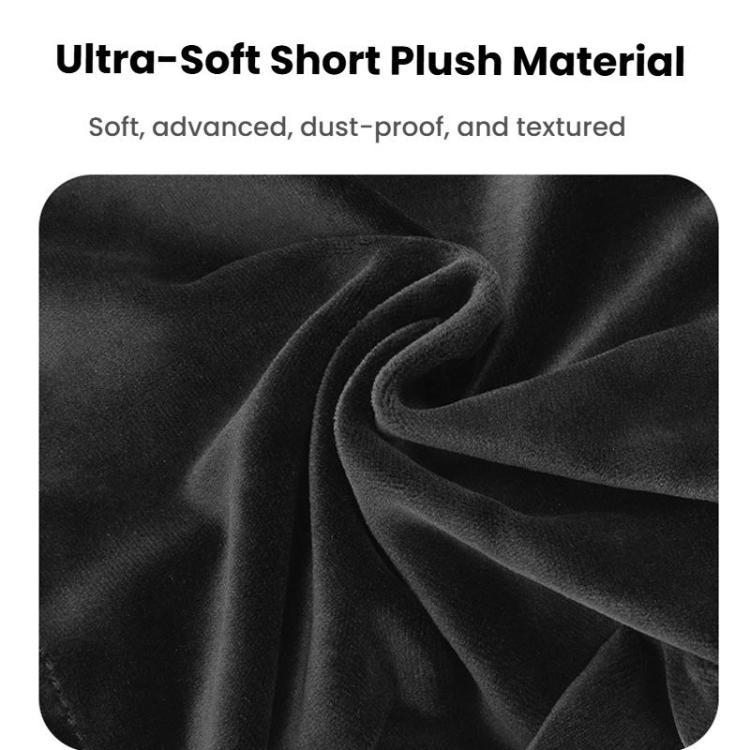 Universal Headphone Storage Case Dustproof Drawstring Bag With Ultra-Soft Short Plush(Black) - Headset Accessories by buy2fix | Online Shopping UK | buy2fix