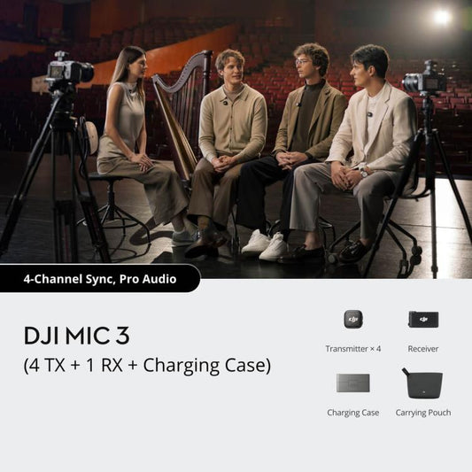 Original DJI Mic 3  (4 TX + 1 RX + Charging Case) - DJI Mic Series by DJI | Online Shopping UK | buy2fix