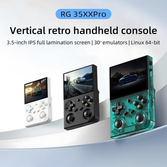 ANBERNIC RG 35XXPro Retro Handheld Console 3.5-Inch Screen Linux 64-Bit Pocket Gaming Device 64G+256G(Transparent) - Pocket Console by ANBERNIC | Online Shopping UK | buy2fix