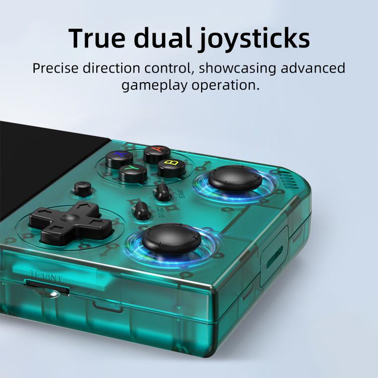 ANBERNIC RG 35XXPro Retro Handheld Console 3.5-Inch Screen Linux 64-Bit Pocket Gaming Device 64G+256G(Transparent) - Pocket Console by ANBERNIC | Online Shopping UK | buy2fix