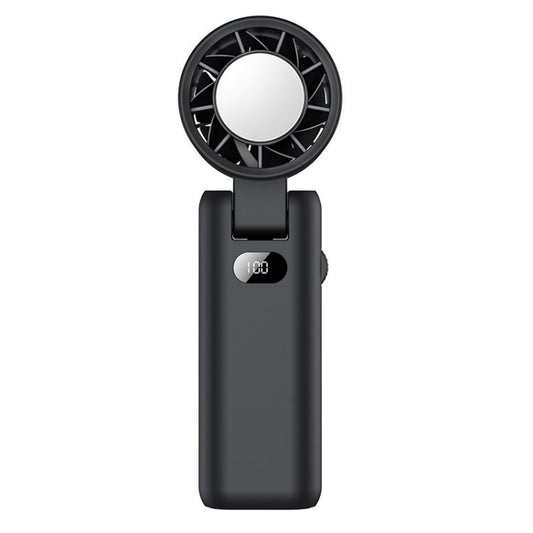 WT21 Handheld Cooling Fan Foldable Ice Pack Fan With Battery Level Display(Black) - Electric Fans by buy2fix | Online Shopping UK | buy2fix