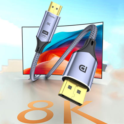 2m DP To HDMI 8K 60HZ HD Conversion Cable TV Computer Connection Conversion Monitor Projection Cable -  by buy2fix | Online Shopping UK | buy2fix