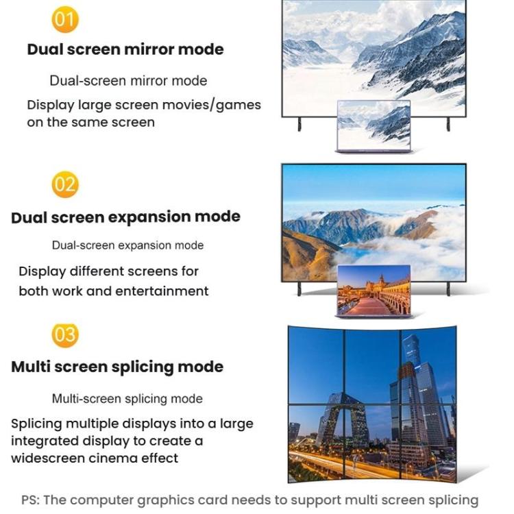 2m DP To HDMI 8K 60HZ HD Conversion Cable TV Computer Connection Conversion Monitor Projection Cable -  by buy2fix | Online Shopping UK | buy2fix