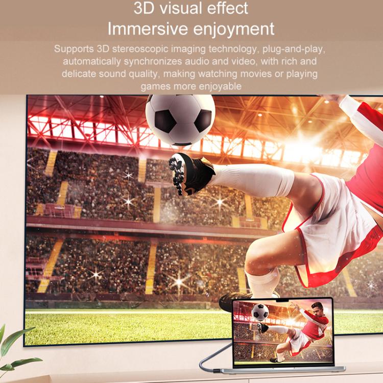 1m DP To HDMI 8K 60HZ HD Conversion Cable TV Computer Connection Conversion Monitor Projection Cable -  by buy2fix | Online Shopping UK | buy2fix