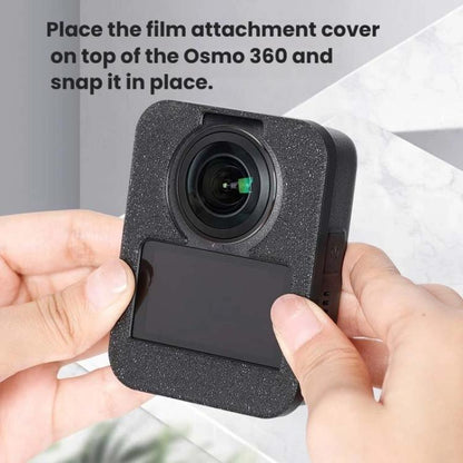 For DJI Osmo 360 Camera Screen Protector Installation Kit Alignment Tool + Tempered Glass Film Set(Black) - Protective Film & Stickers by buy2fix | Online Shopping UK | buy2fix