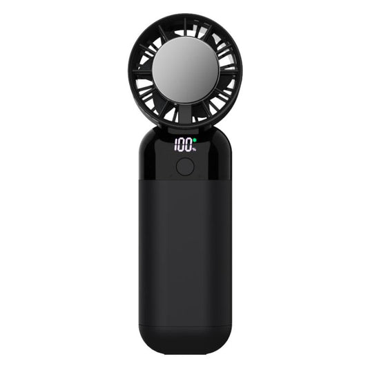 ZK03 Digital Display Cooling Fan USB Silent Handheld Cold Compress Fan(Black) - Electric Fans by buy2fix | Online Shopping UK | buy2fix