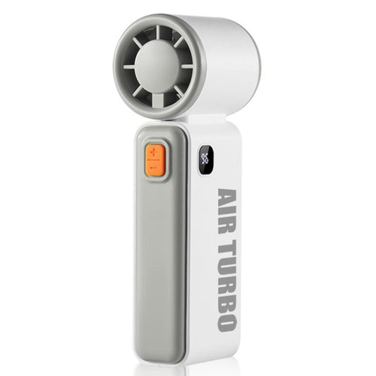 WH14 Handheld Digital Display Fan Outdoor Portable High Speed Fan(White) - Electric Fans by buy2fix | Online Shopping UK | buy2fix
