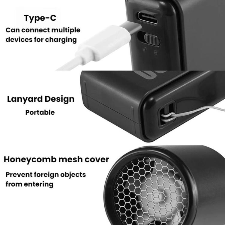 WH14 Handheld Digital Display Fan Outdoor Portable High Speed Fan(White) - Electric Fans by buy2fix | Online Shopping UK | buy2fix