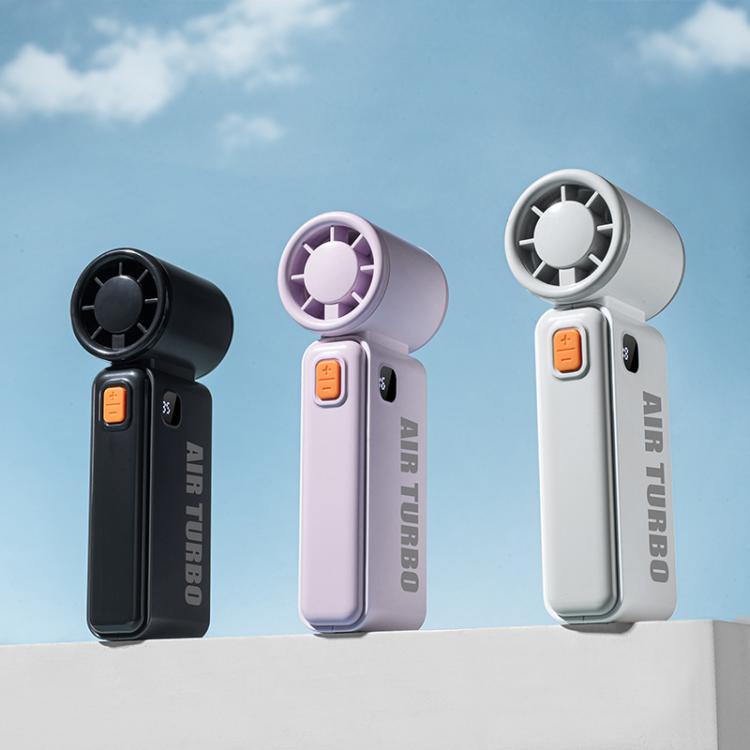 WH14 Handheld Digital Display Fan Outdoor Portable High Speed Fan(White) - Electric Fans by buy2fix | Online Shopping UK | buy2fix