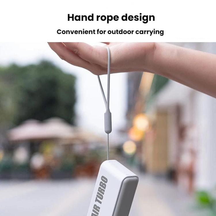 WH14 Handheld Digital Display Fan Outdoor Portable High Speed Fan(White) - Electric Fans by buy2fix | Online Shopping UK | buy2fix