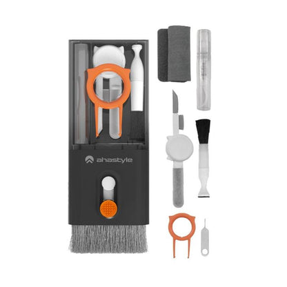 AhaStyle WG121 10 In 1 Multi-functional Cleaning Tools For Earphones Mobile Phones Tablets(Black) - Other Accessories by AhaStyle | Online Shopping UK | buy2fix
