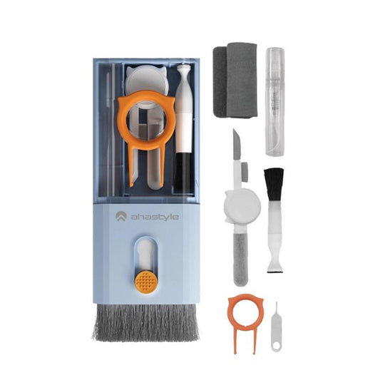 AhaStyle WG121 10 In 1 Multi-functional Cleaning Tools For Earphones Mobile Phones Tablets(Light Blue)