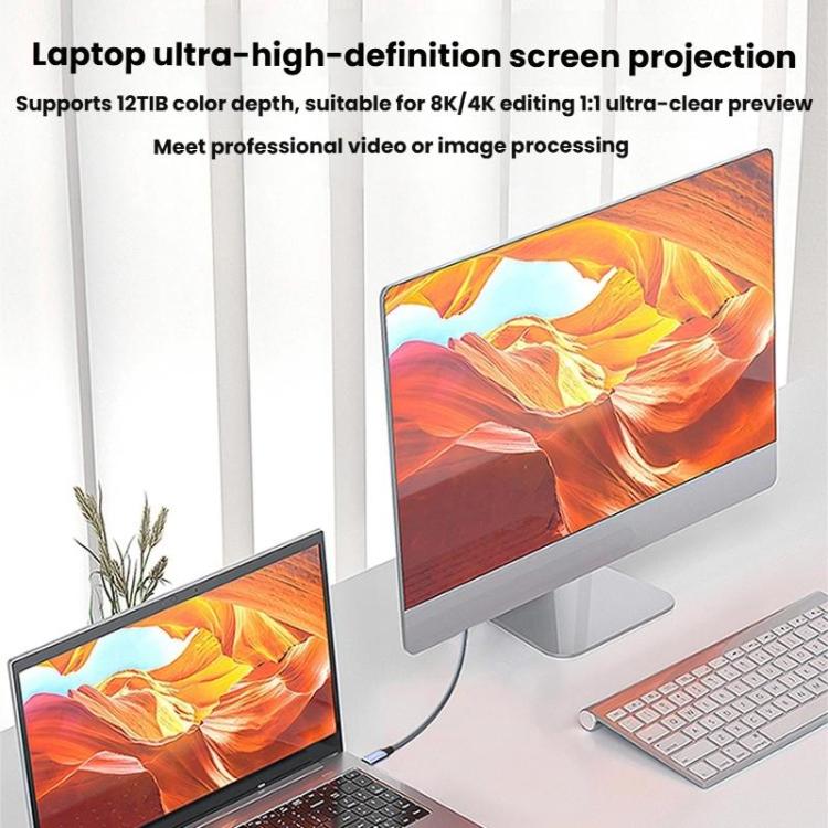 1m Type-C To DP1.4 8K 60Hz HD Unidirectional Adapter Cable Computer Gaming Console Monitor Mobile Phone Video Connection Cable -  by buy2fix | Online Shopping UK | buy2fix