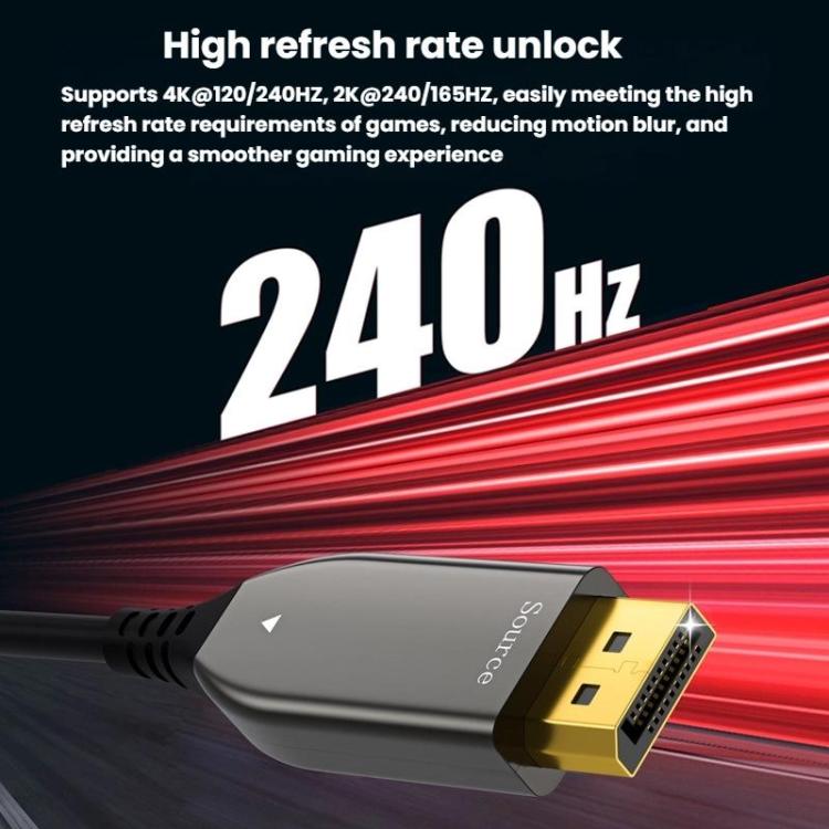 30M DP2.1 Male To Male 8K 60Hz HD Fiber Optic Cable For TV Computer Monitors Projectors -  by buy2fix | Online Shopping UK | buy2fix