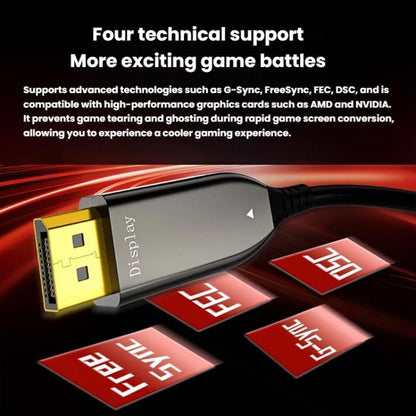 30M DP2.1 Male To Male 8K 60Hz HD Fiber Optic Cable For TV Computer Monitors Projectors -  by buy2fix | Online Shopping UK | buy2fix