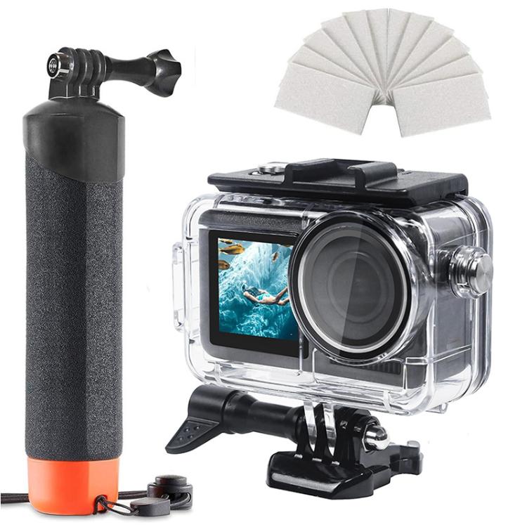 For DJI Action 5 Pro/4/3 Waterproof Diving Case with Buoyancy Float Stick Kit Includes Anti-Fog Inserts, Mounting Base - Case & Bags by buy2fix | Online Shopping UK | buy2fix