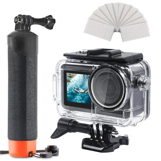 For DJI Action 5 Pro/4/3 Waterproof Diving Case with Buoyancy Float Stick Kit Includes Anti-Fog Inserts, Mounting Base - Case & Bags by buy2fix | Online Shopping UK | buy2fix