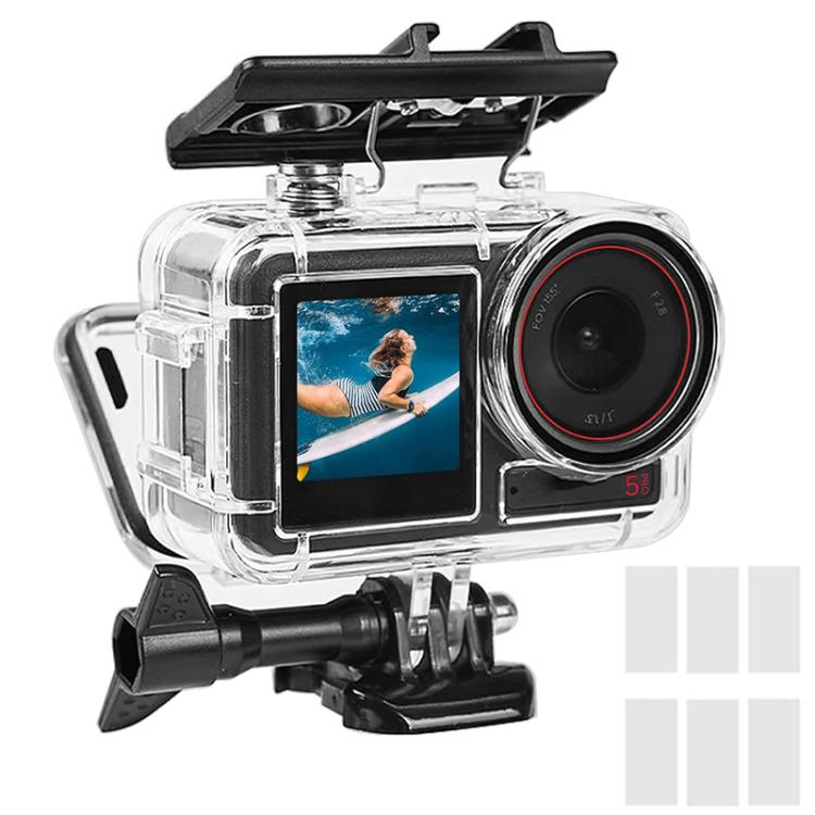 For DJI Action 5 Pro/4/3 Waterproof Diving Case with Buoyancy Float Stick Kit Includes Anti-Fog Inserts, Mounting Base - Case & Bags by buy2fix | Online Shopping UK | buy2fix