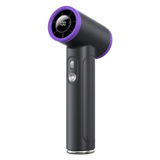 WT23 Handheld Digital Display Turbine Fan Outdoor Stepless Variable Speed Fan(Black)