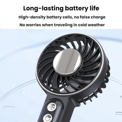 WT25 Handheld Fan With Lanyard Clip USB Desktop Silent Rechargeable Fan(White) - Electric Fans by buy2fix | Online Shopping UK | buy2fix