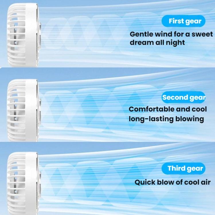 WT25 Handheld Fan With Lanyard Clip USB Desktop Silent Rechargeable Fan(Black) - Electric Fans by buy2fix | Online Shopping UK | buy2fix