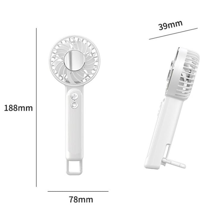 WT25 Handheld Fan With Lanyard Clip USB Desktop Silent Rechargeable Fan(Black) - Electric Fans by buy2fix | Online Shopping UK | buy2fix