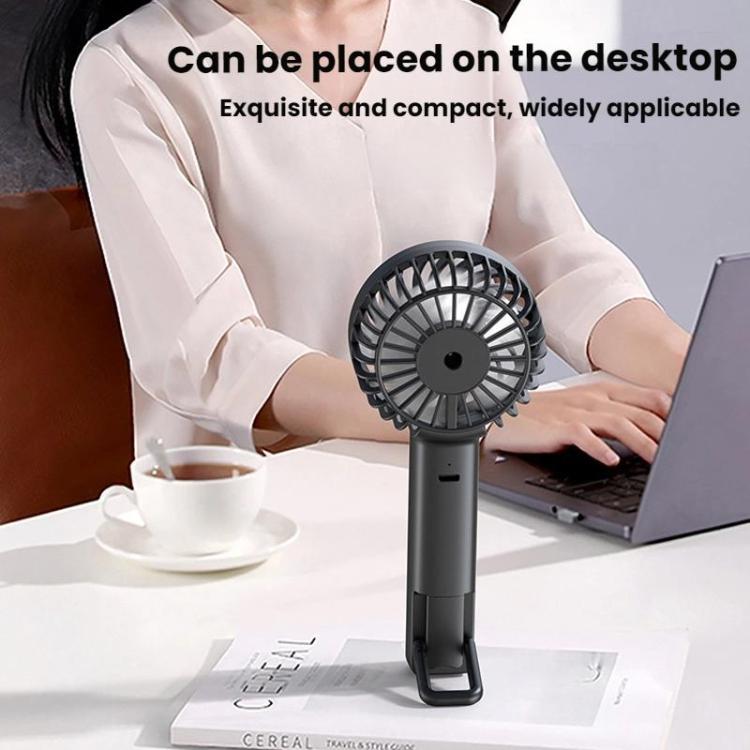 WT25 Handheld Fan With Lanyard Clip USB Desktop Silent Rechargeable Fan(Black) - Electric Fans by buy2fix | Online Shopping UK | buy2fix
