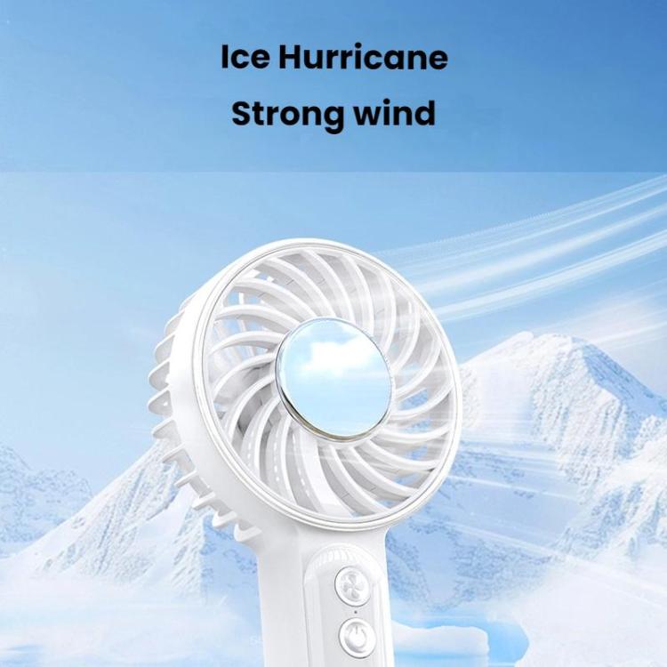WT25 Handheld Fan With Lanyard Clip USB Desktop Silent Rechargeable Fan(White) - Electric Fans by buy2fix | Online Shopping UK | buy2fix
