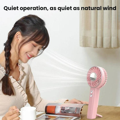 WT25 Handheld Fan With Lanyard Clip USB Desktop Silent Rechargeable Fan(White) - Electric Fans by buy2fix | Online Shopping UK | buy2fix