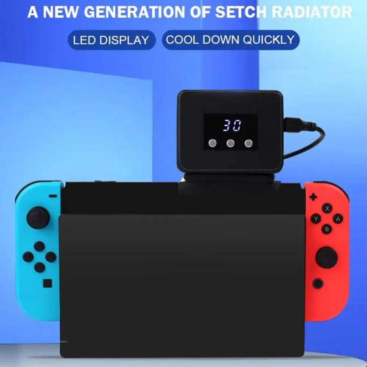 For Nintendo Switch 2 / Switch Console Exhaust Radiator With Temperature Display data(White) - Holder by buy2fix | Online Shopping UK | buy2fix