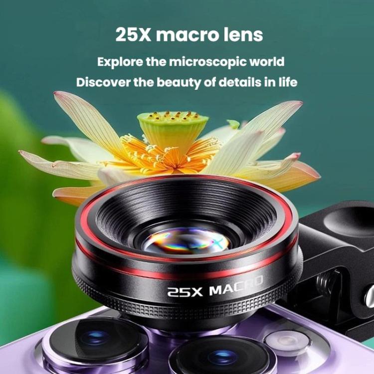 25X Macro High Definition Camera Mobile Phone Lens With Lens Clip - Macro & Wide-angle by buy2fix | Online Shopping UK | buy2fix