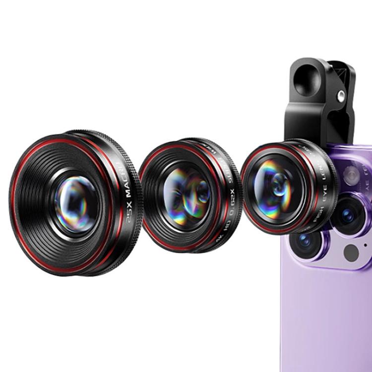235 Degree Fisheye High Definition Camera Mobile Phone Lens With Lens Clip - Macro & Wide-angle by buy2fix | Online Shopping UK | buy2fix